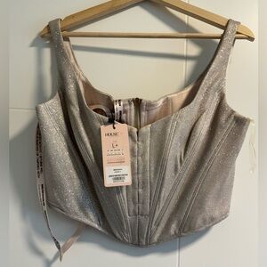 House of CB sparkle corset top